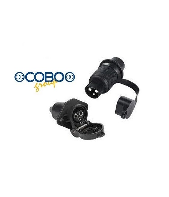 Presa con spina 3 poli 12V 24V trattore camion macchine agricole carrelli